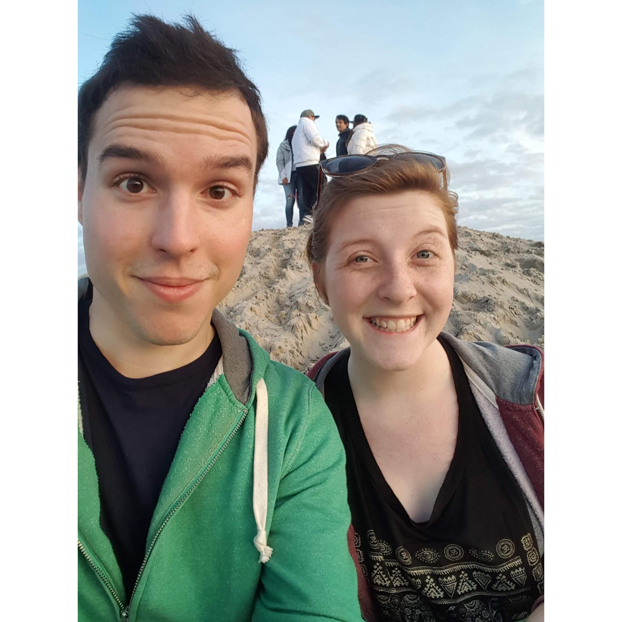 This photo we took on the New Years Day we biked in Venice Beach.