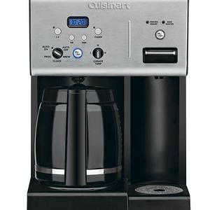 Cuisinart CHW-12 Coffee Plus 12-Cup Programmable Coffeemaker with Hot Water System, Black/Stainless