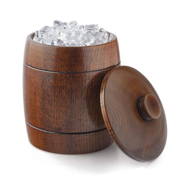 Final Touch Solid Wood Ice Bucket with Lid (GG1100)