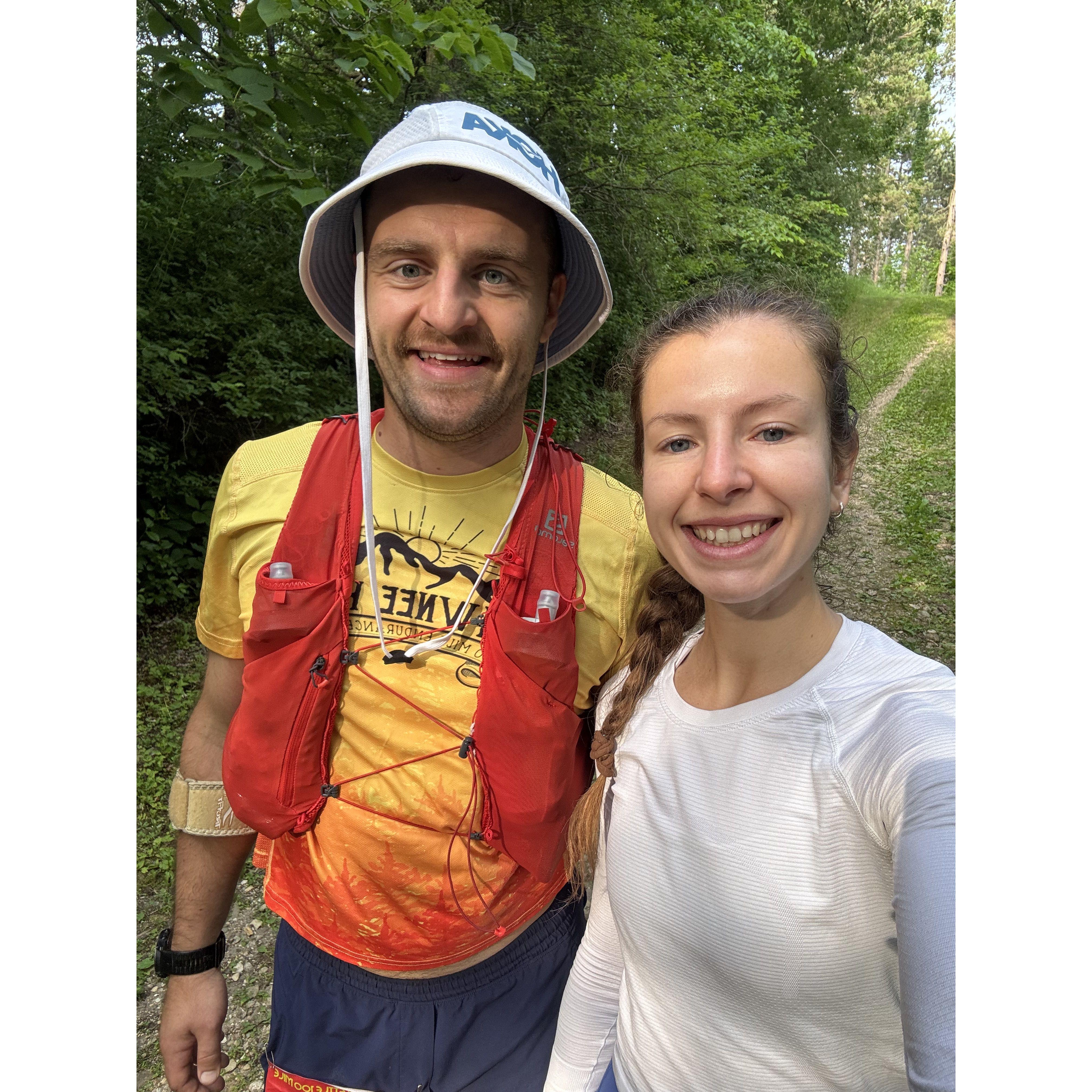 Pacing Hayden during a 100 mile ultramarathon.