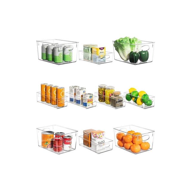 Sorbus 10-Piece Clear Plastic Container Bins