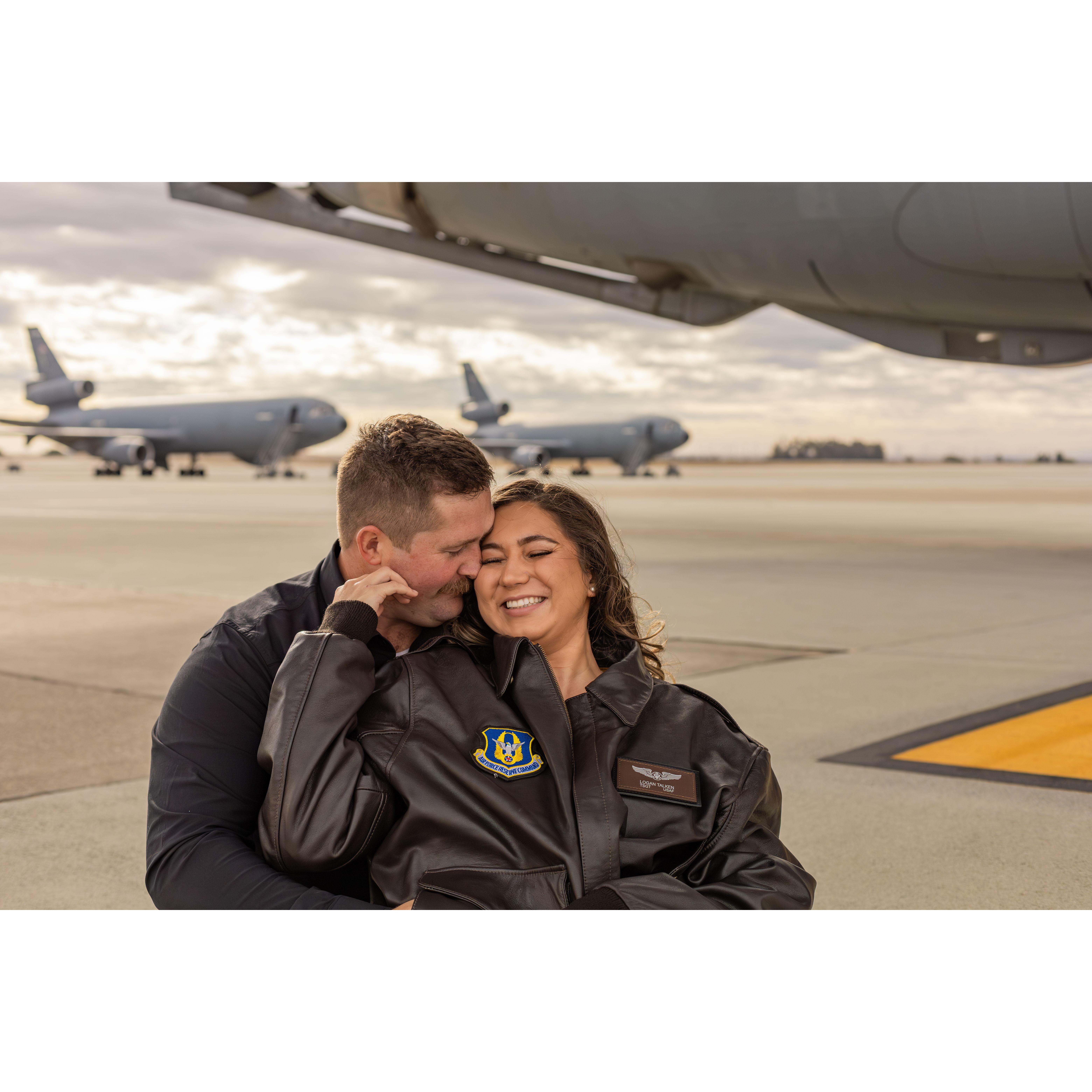 Photoshoot on the Travis Air Force Base Flight line