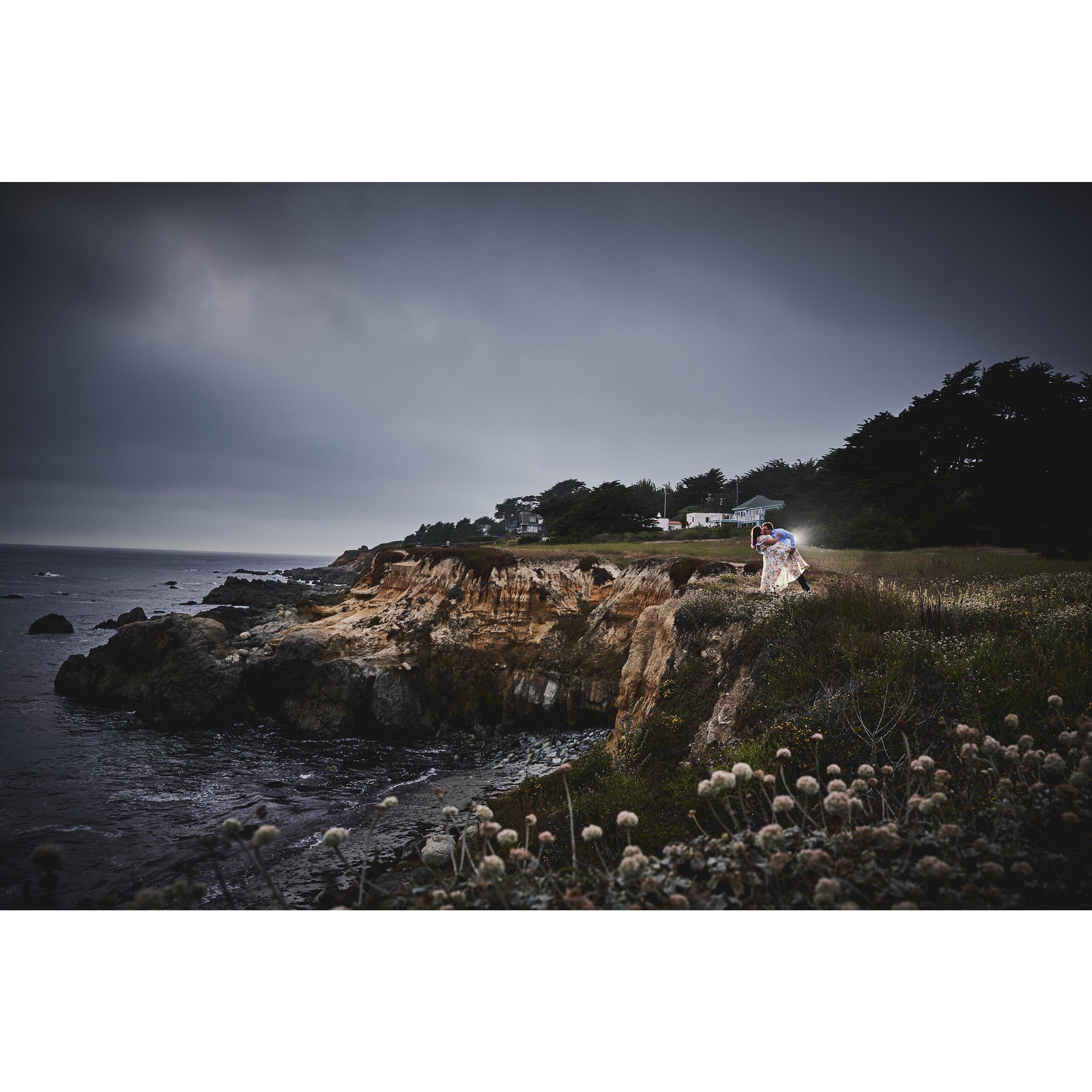 Photo taken by Avery Wong, our wonderful wedding photographer!   
This is one of Becca's favorite photo, even if it was too close to the edge for her!