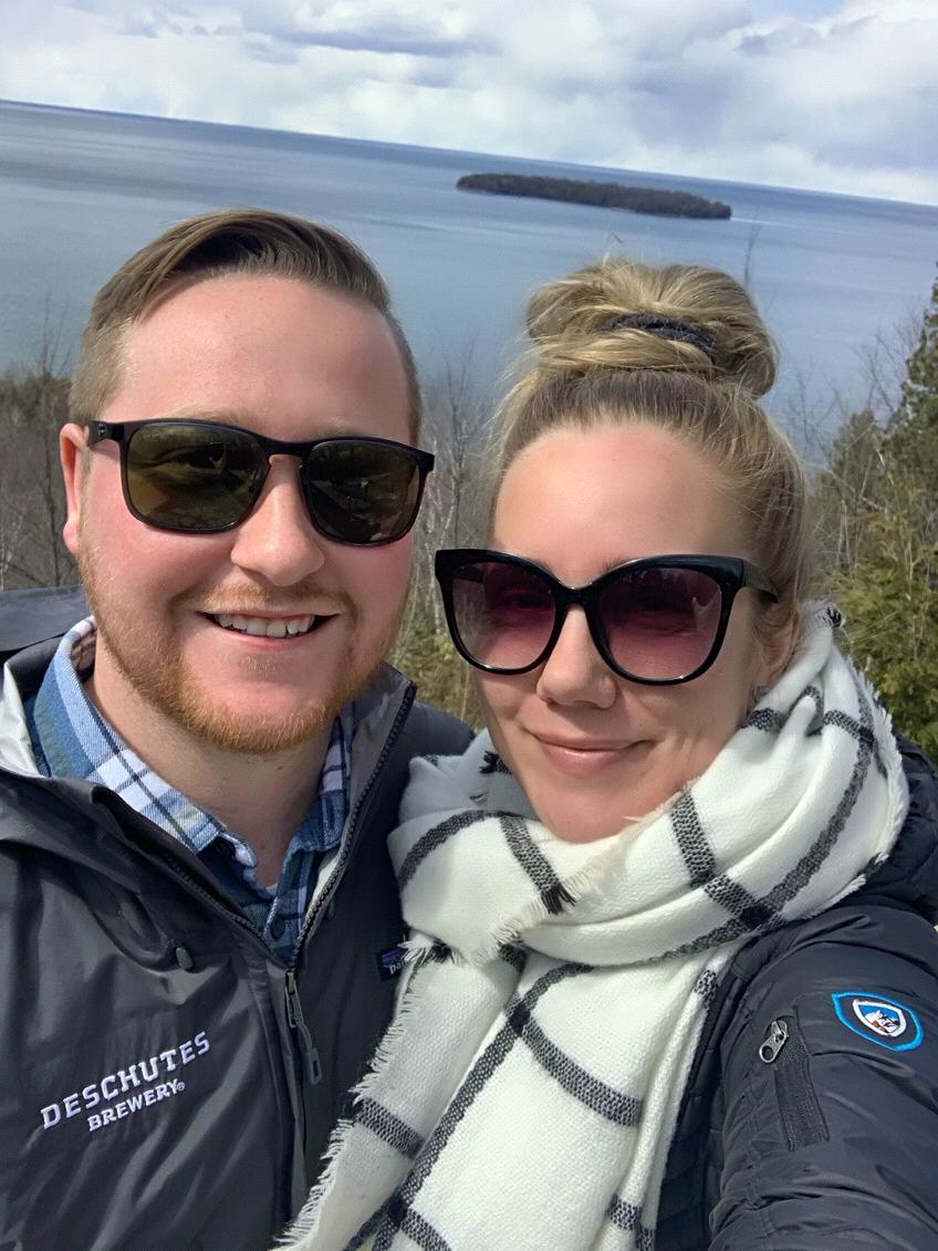 Hiking in Peninsula State Park, March 2020