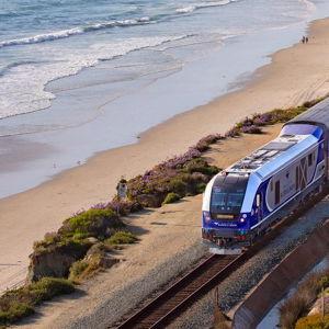 Scenic coastal train ride from San Diego to LA