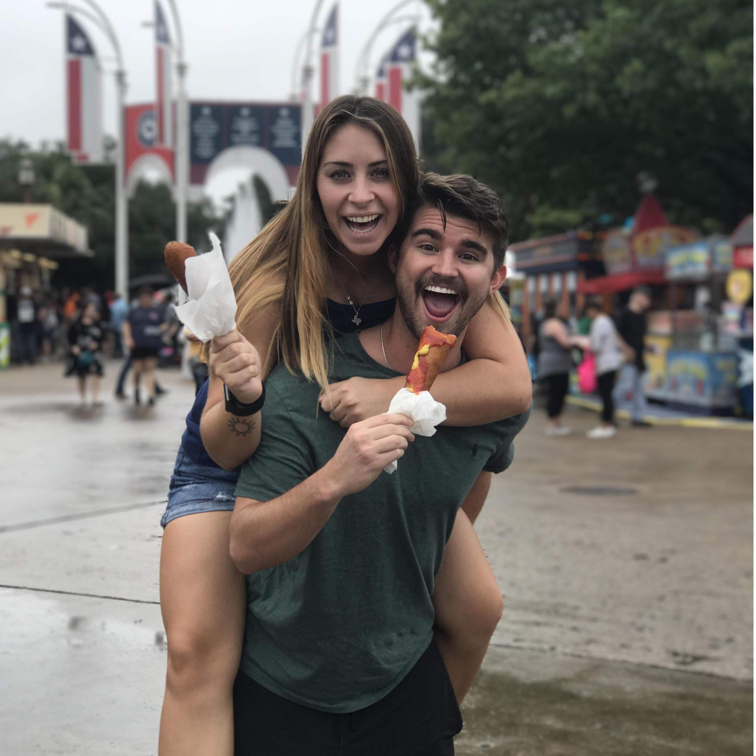 Our first trip to the fair, his first time in general