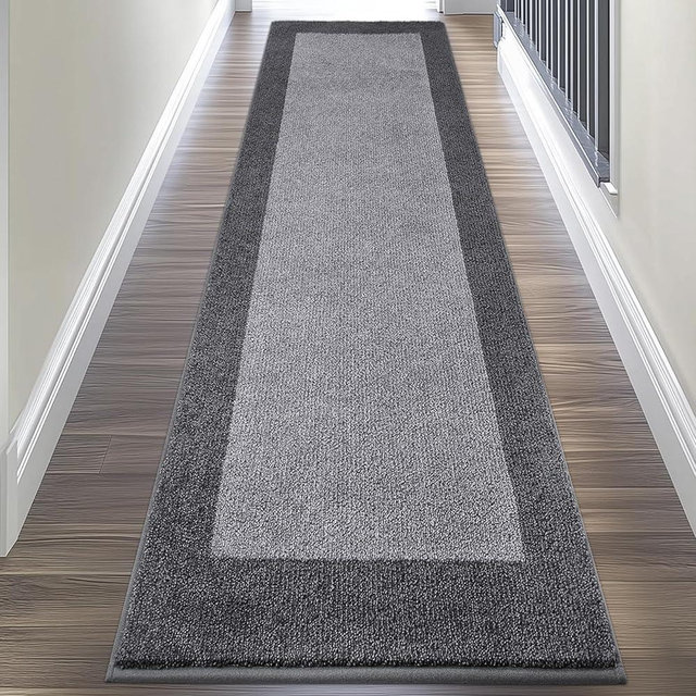 DOMUSTEX Machine Washable Kitchen Rug 24" x 96", Non Slip Kitchen Mat for Floor, Absorbent Entrance Runner Rug for Bedroom, Hallway, Bathroom, Door (Roll Packing)