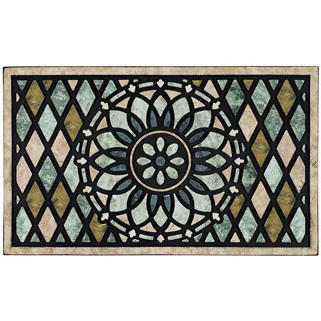 CHICHIC Door Mat Welcome Mat 24 x 36 Inch Front Door Mat Outdoor for Home Entrance Outdoor Mat for Outside Entry Way Doormat Entry Rugs, Heavy Duty Non Slip Rubber Back Low Profile, Flower