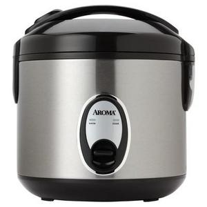 Aroma 8 Cup Rice Cooker - Stainless Steel ARC-904SB