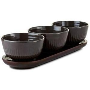 Hotel Collection - Set of 3 Bowls with Wood Tray, Created for Macy's