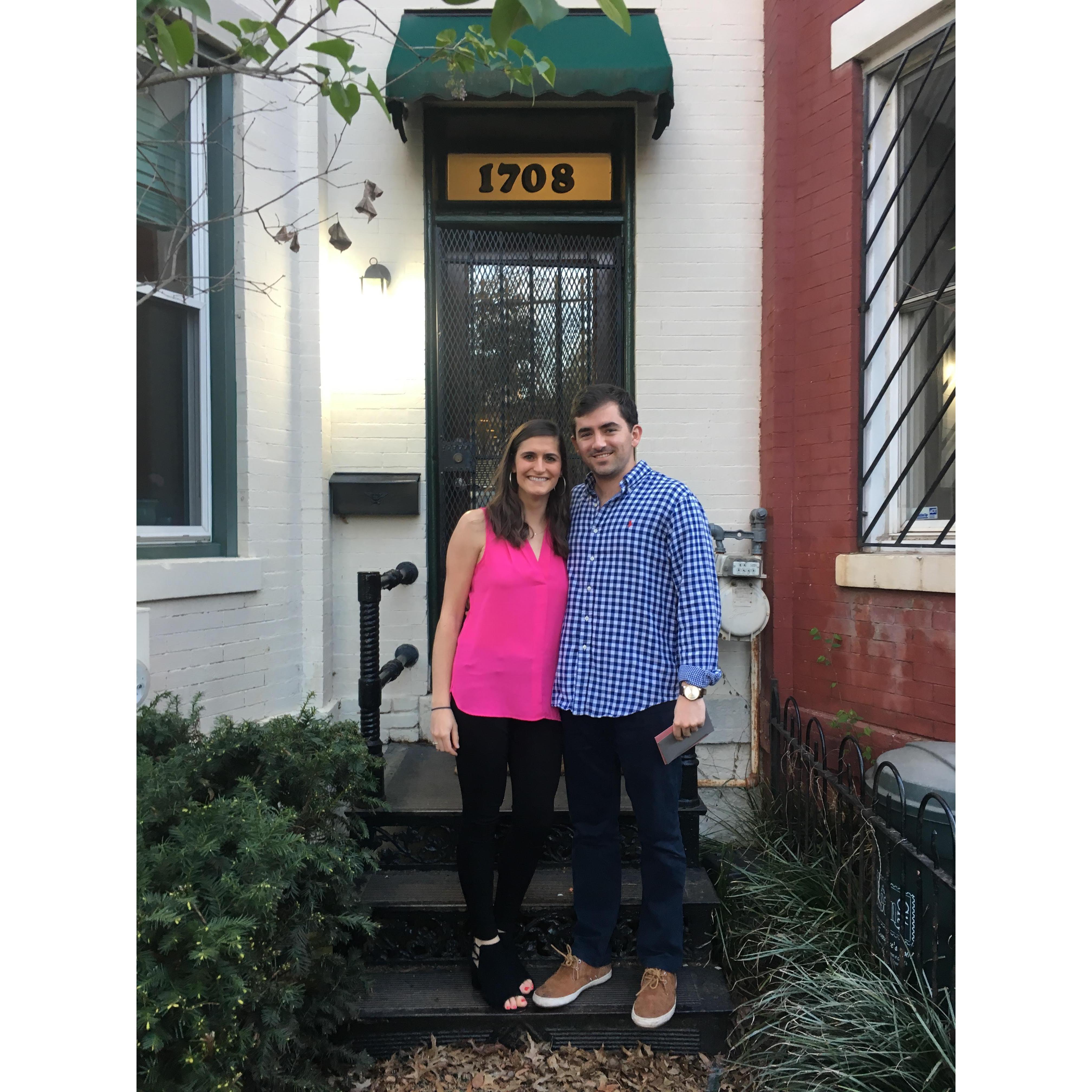 Before our date to celebrate Caitlin's 24th Birthday. James surprised her by finding a one man band to play at her house party the next day.