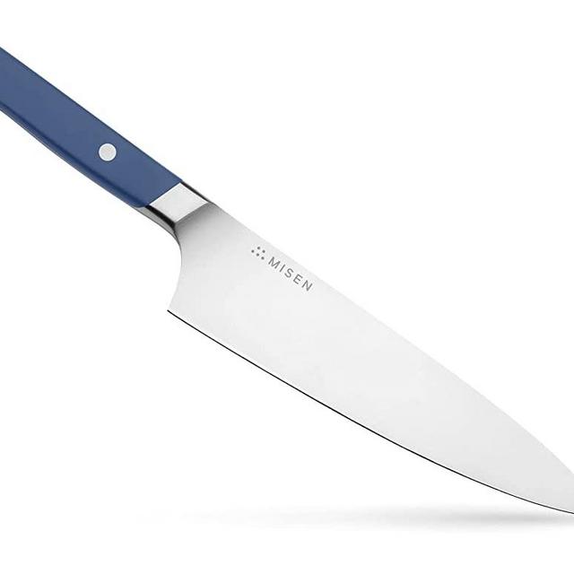 Misen Chef Knife - 8 Inch Professional Kitchen Knife - High Carbon Steel Ultra Sharp Chef's Knife, Blue