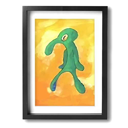Bold And Brash Old Squidward Art Hand Painted Oil Painting Abstract Canvas Wall Art Modern Style for Living Room Bedroom