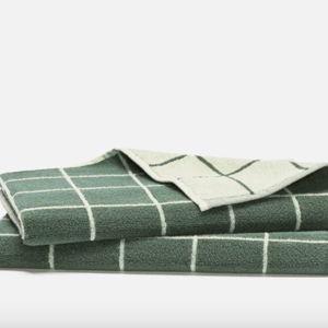 Windowpane Hand Towels in Botanical Green