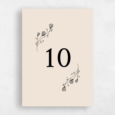 Sand, Beige Wedding Table Number - Unconditional