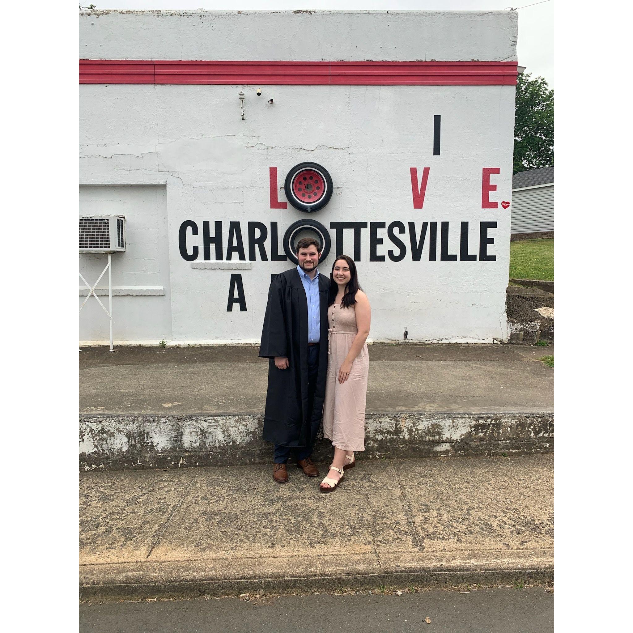 Brett's delayed graduation ceremony in May 2021