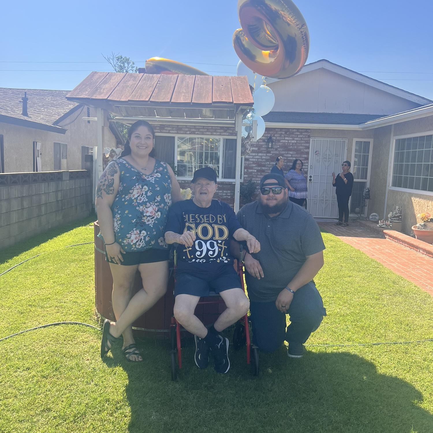 Us with Grandpa on his 99th Birthday! (2026)