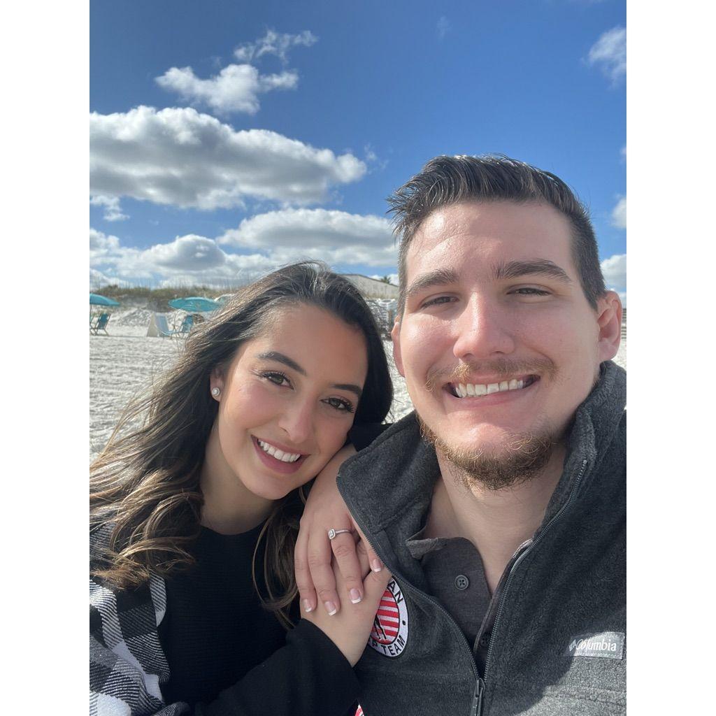 The day he asked, and she said yes!