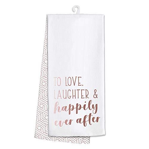 Swig Life 100% Cotton Kitchen and Bar Towel - To Love, Laughter, and Happily Ever After