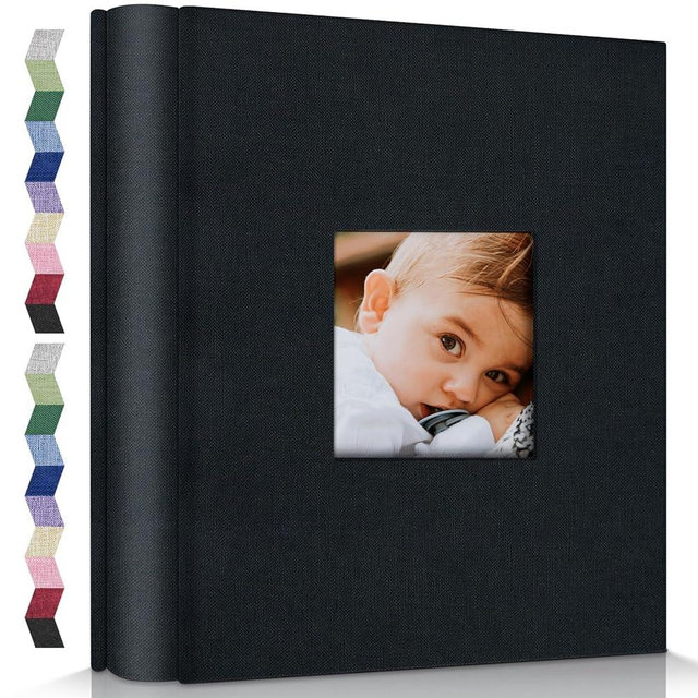 popotop Photo Album 4x6-600 Photos Photo Books with 600 Horizontal and Vertical Pockets,Linen Cover Albums for Family Wedding Anniversary Baby Vacation Pictures