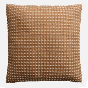 Nutmeg Oversized Two Tone Waffle Weave Throw Pillow
