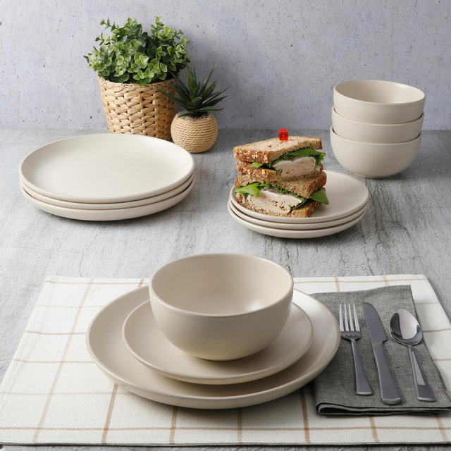 Gibson Home, Rockaway 12-Piece Dinnerware Set, Service for 4 | Zola