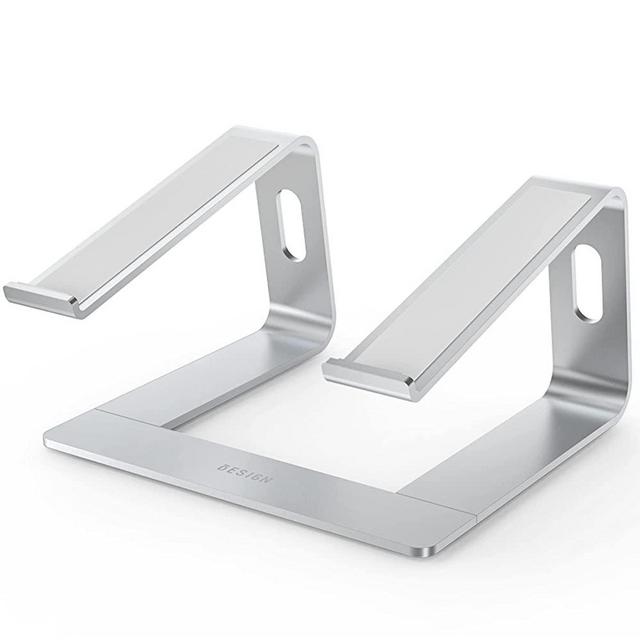 BESIGN LS03 Aluminum Laptop Stand, Ergonomic Detachable Computer Stand, Riser Holder Notebook Stand Compatible with Air, Pro, Dell, HP, Lenovo More 10-15.6" Laptops, Silver