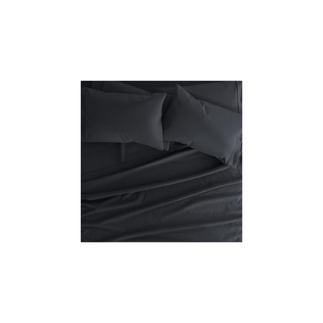 Solid 6 Piece Sheet Set - Ultra Soft, Easy Care - Becky Cameron, Black, Queen