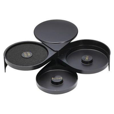 TableCraft 3 Trays Glass Rimmer - Black