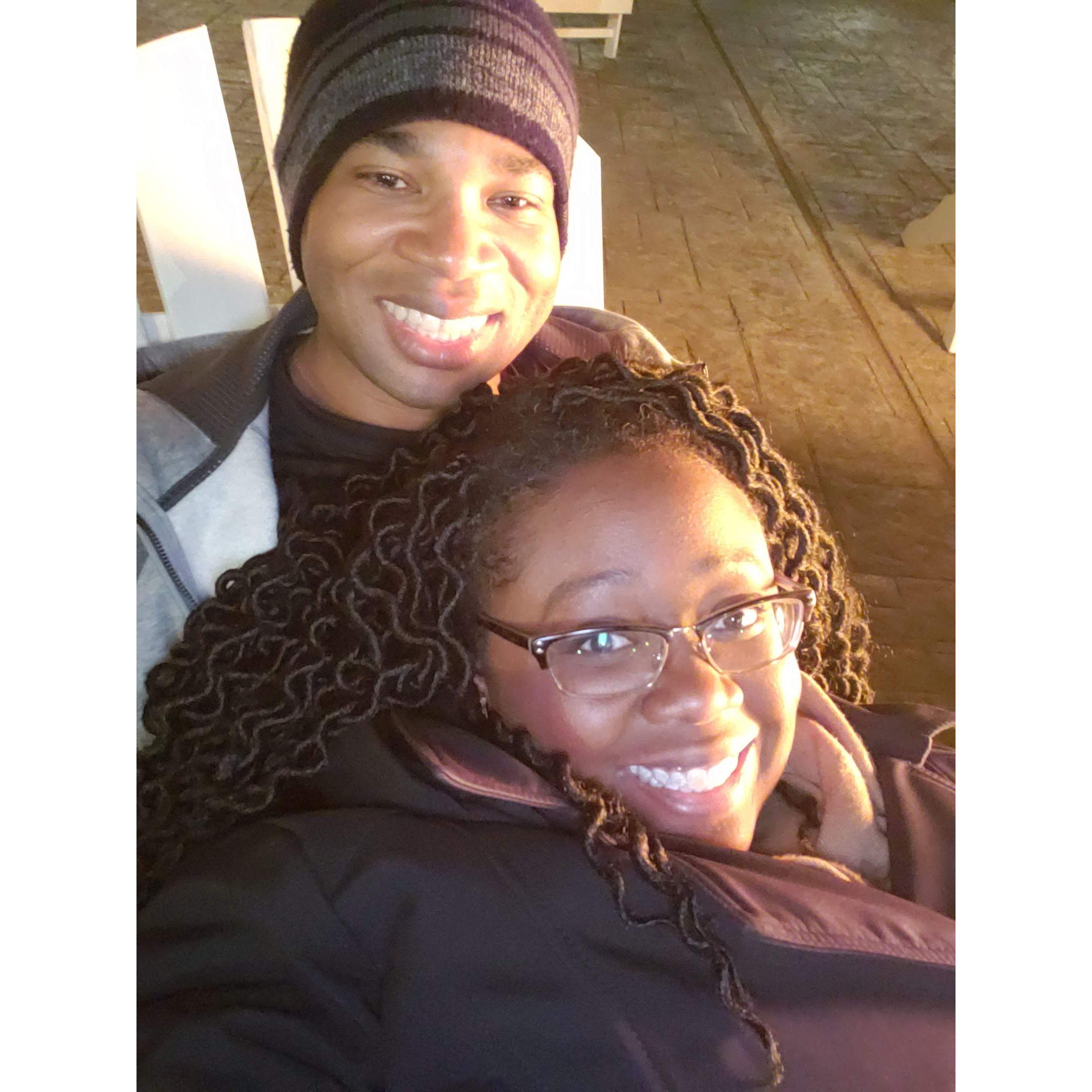 Date night next to the fire pit