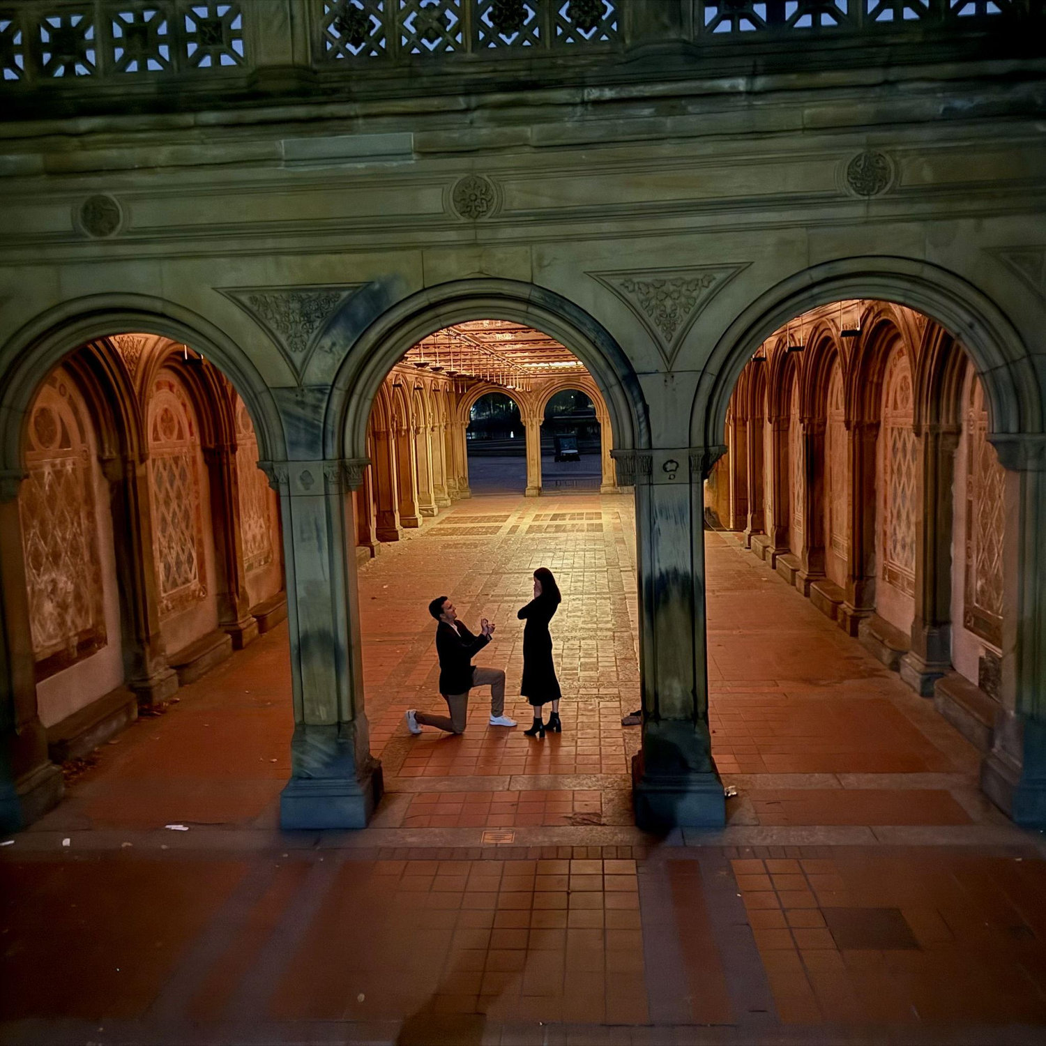 Engagement! Dan proposed to Elise at the Bethesda Terrace on Nov 21, 2025