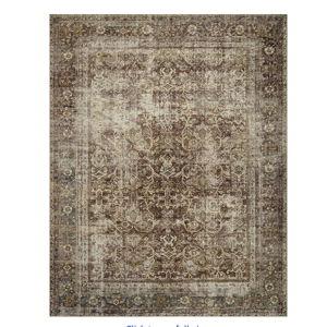 Loloi Magnolia Home Rug (Rust/Lagoon 3'-6" x 5'-6" rug)