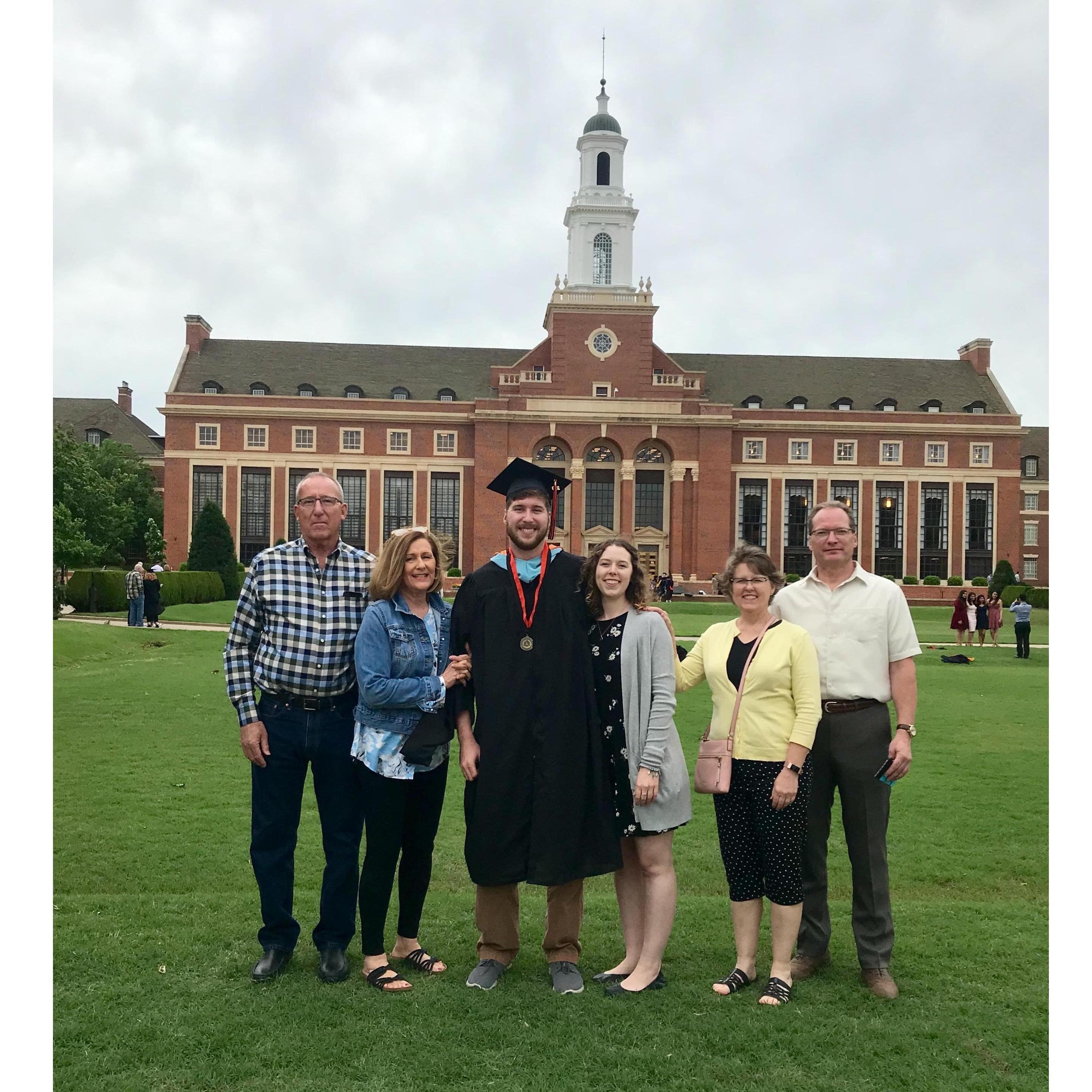 Chase graduating with his Ed.S. from Oklahoma State University, May 2019.