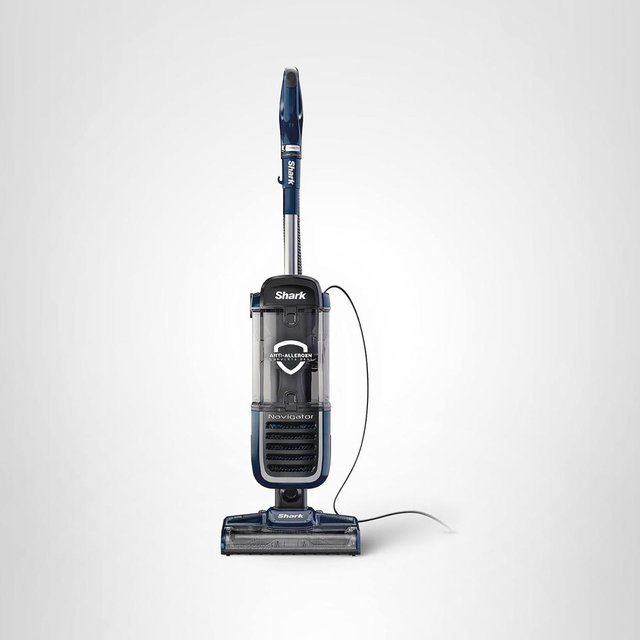 Shark NV151 Navigator Swivel Pro Complete Upright Vacuum with HEPA Filtration, Swivel Steering, Pet Power Brush, Crevice Tool & Upholstery Tool, for Pet Hair & Multi-Surface Cleaning, Navy