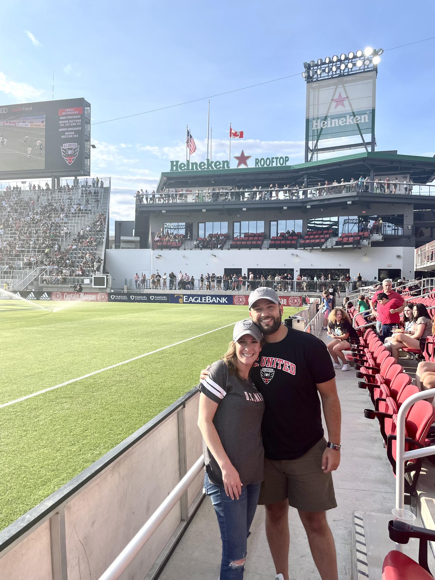 Our first photo as a couple.