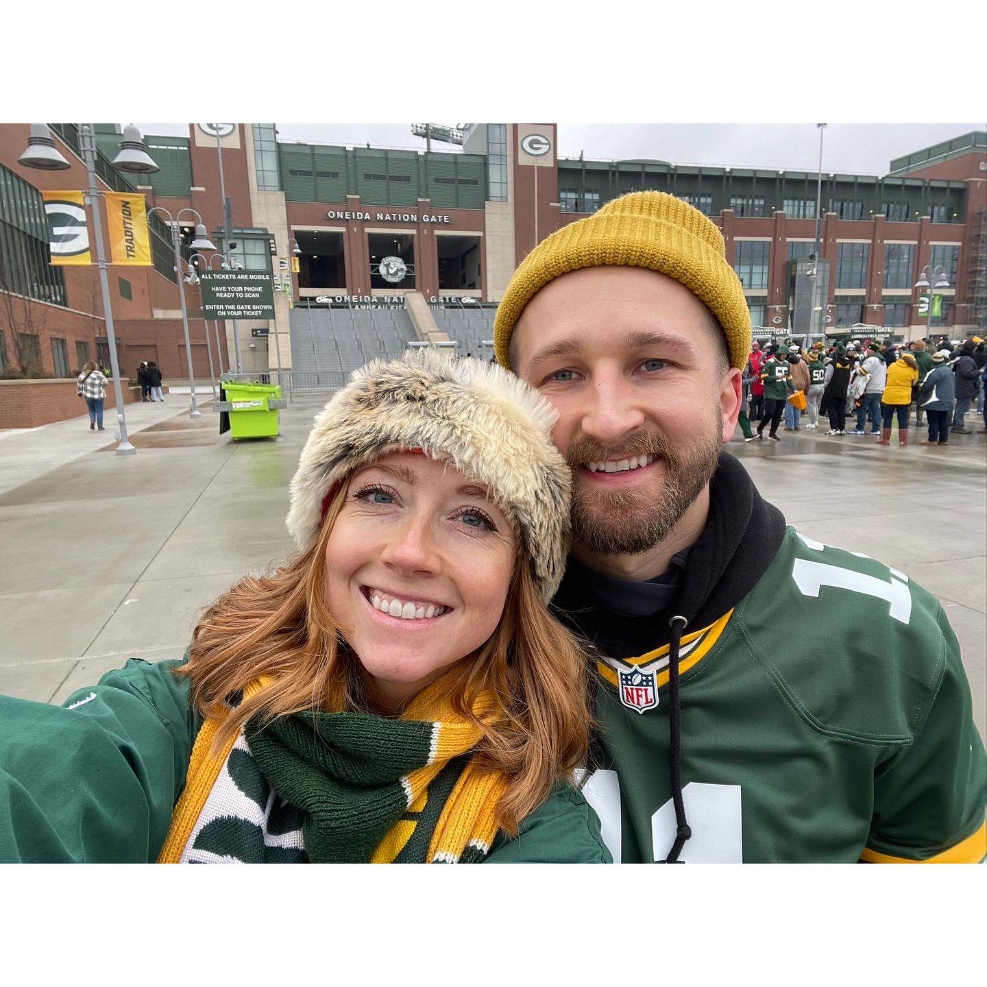 Becca's first Packers game!