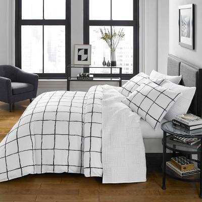 White Zander Duvet Cover Set - CITY SCENE