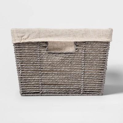 Twisted Paper Rope Large Tapered Basket Gray 8"x12" - Threshold™