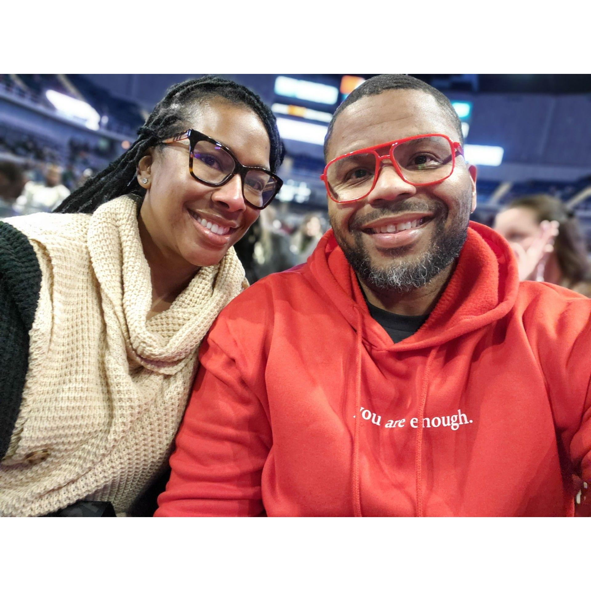 Hanging out at the comedy show