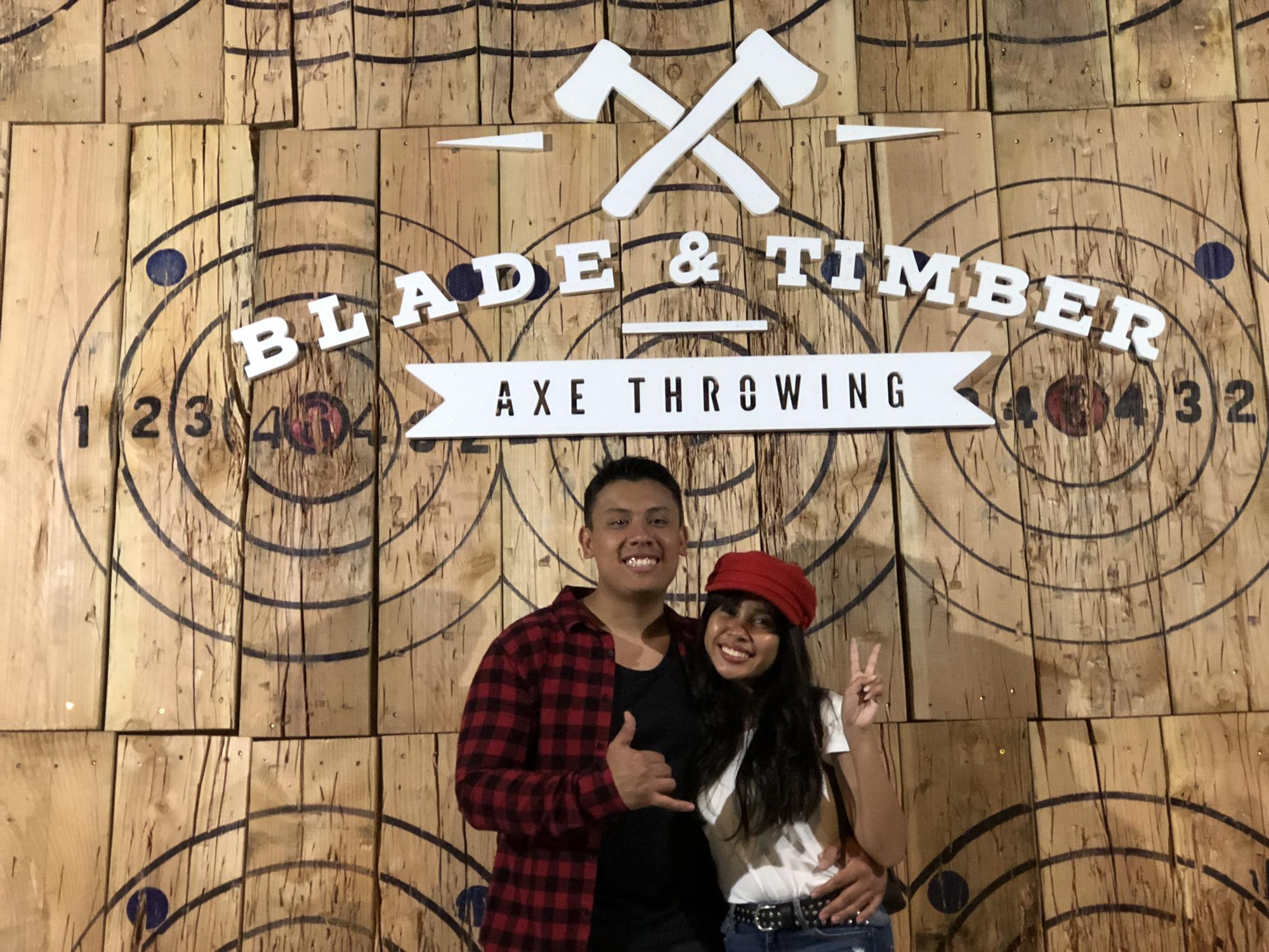Axe throwing! Allana needed the smaller axe🙃
