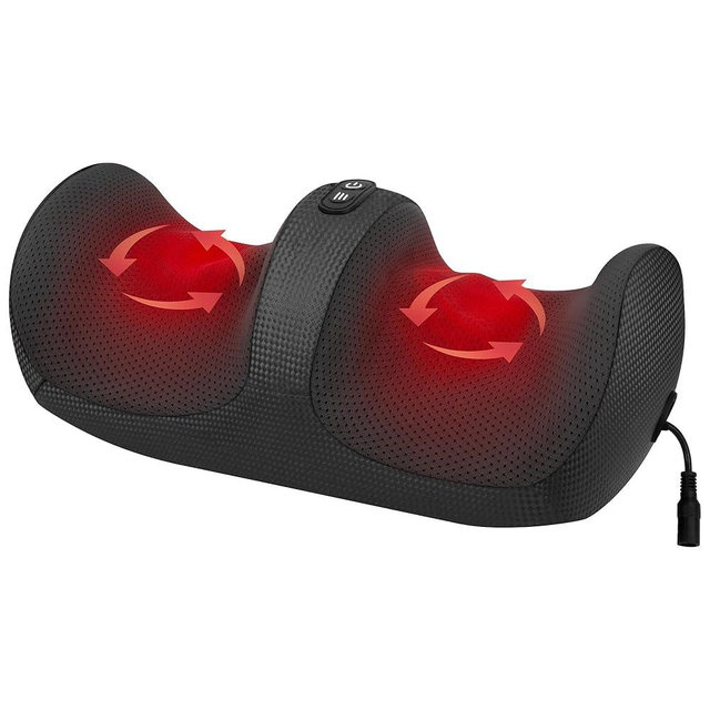 Medcursor Shiatsu Foot Massager with Heat | Foot and Calf Massager with Massage Roller, Deep Massage for Plantar Fasciitis, Pain Relief, Neuropathy, Relax for Home or Office Use (Not Cordless)
