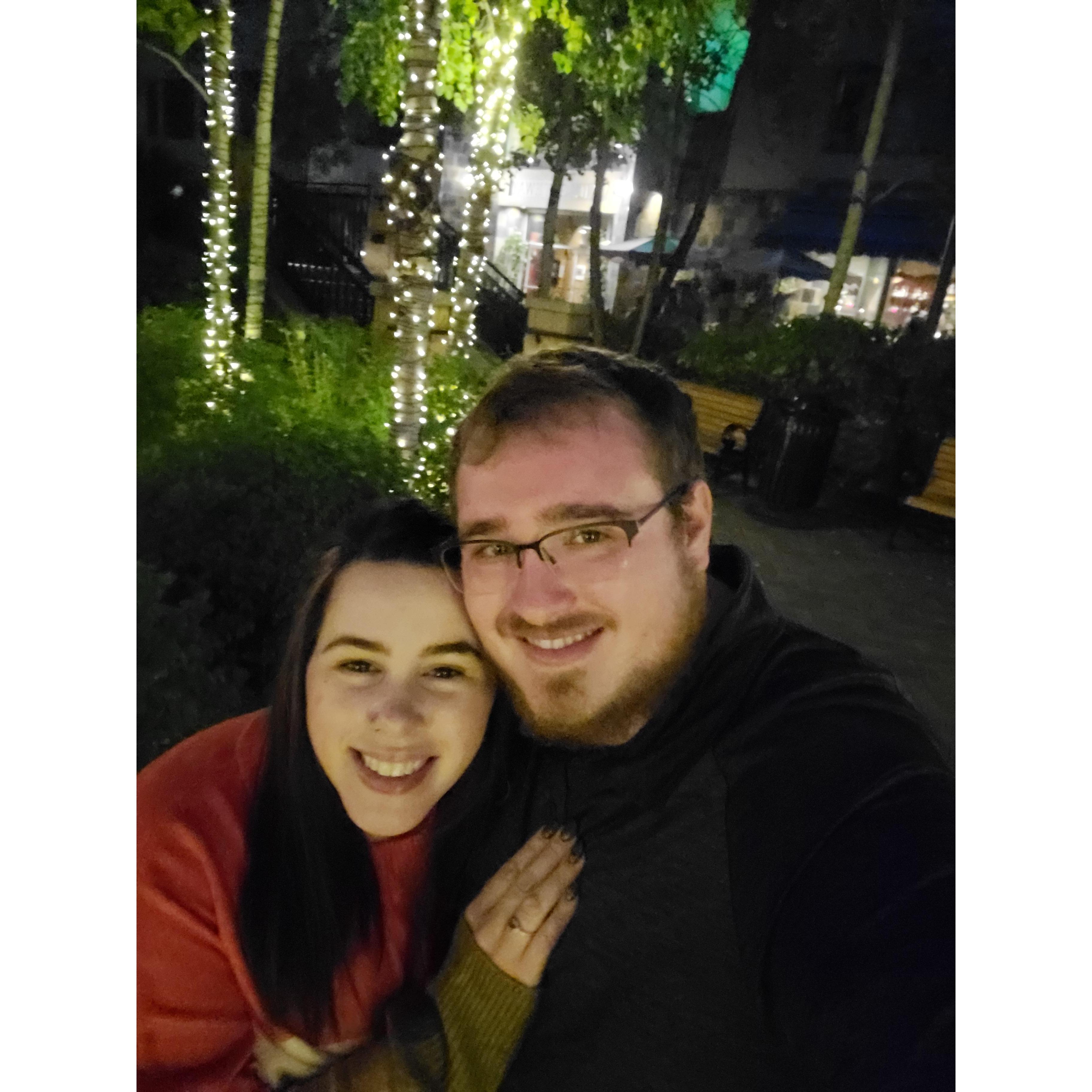Vail, Colorado, the night we got engaged!