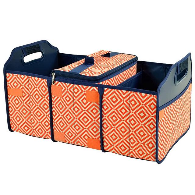 Picnic at Ascot 3 Section Folding Trunk Organizer- with Removable Cooler- Designed & Quality Approved in the USA