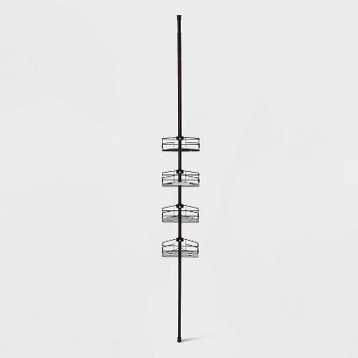 Steel Corner Tension Pole Caddy Matte Black - Made By Design™