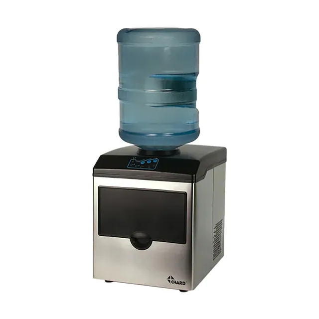 CHARD® Stainless Steel Ice Maker and Water-Jug Water Dispenser, 33 Lbs. of Ice per Day