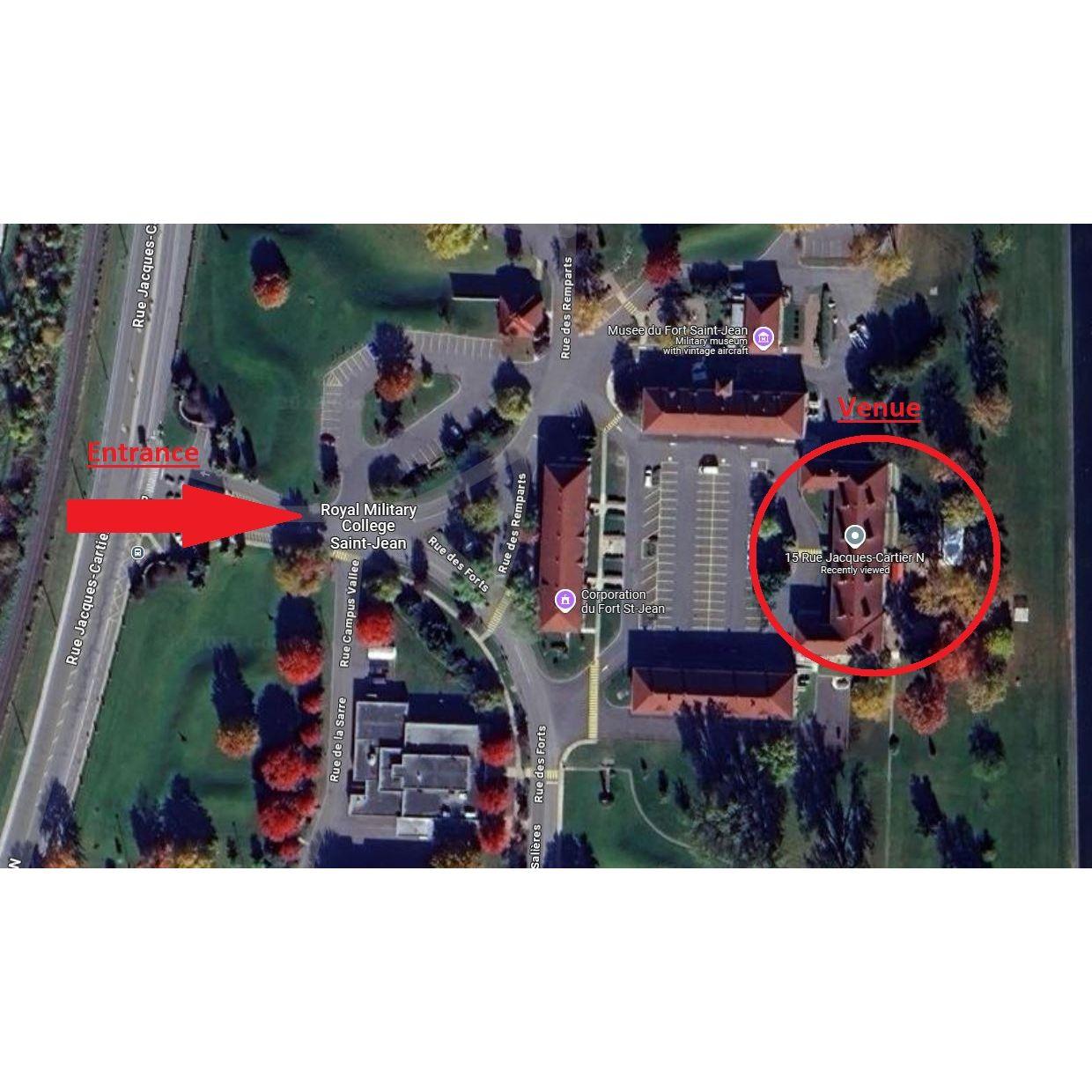 Map of entrance and venue