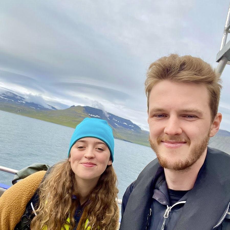 We are actually sooo seasick in this picture, Iceland 2022