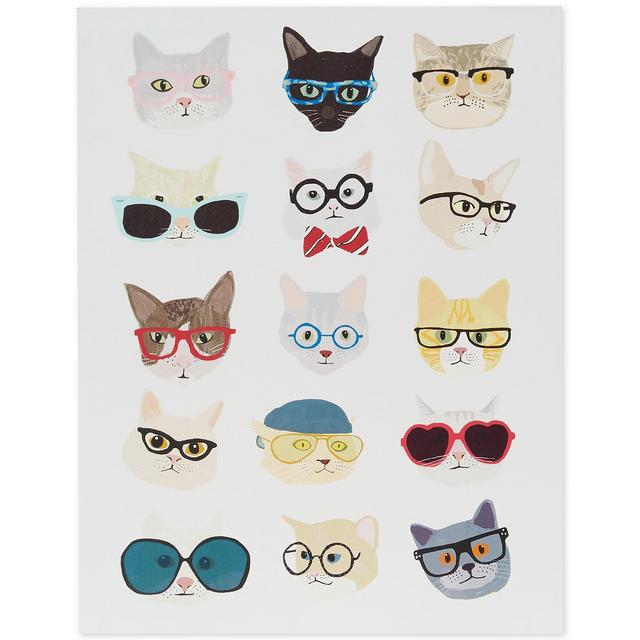 Intelligent Design Hip Cat Printed Dimensional Box Wall Art
