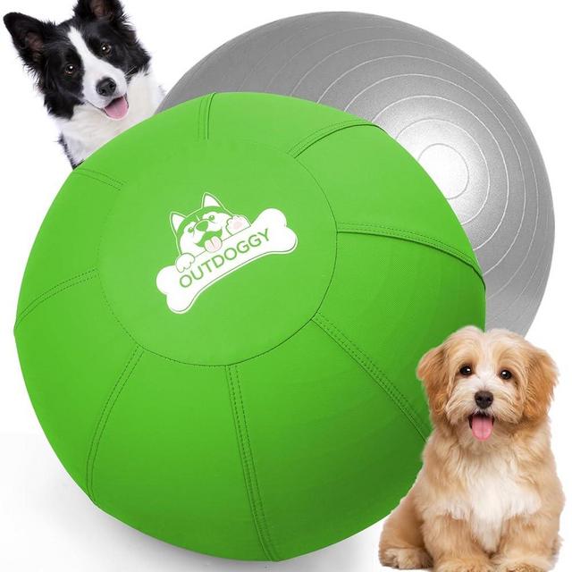 Herding Ball for Dogs 18 Inch - Dual-Layer Heavy Duty Herding Ball for Australian Shepherds, Border Collies & Corgis | Outdoor Herding Toy for Small/Medium Dogs - Backyard Training and Play - Green