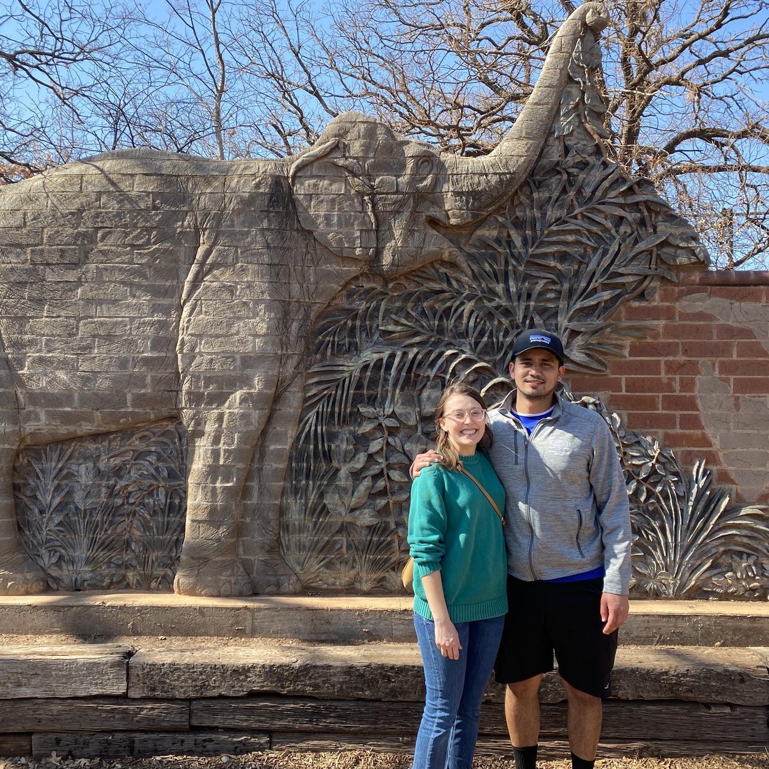 Our first picture together! At the OKC Zoo